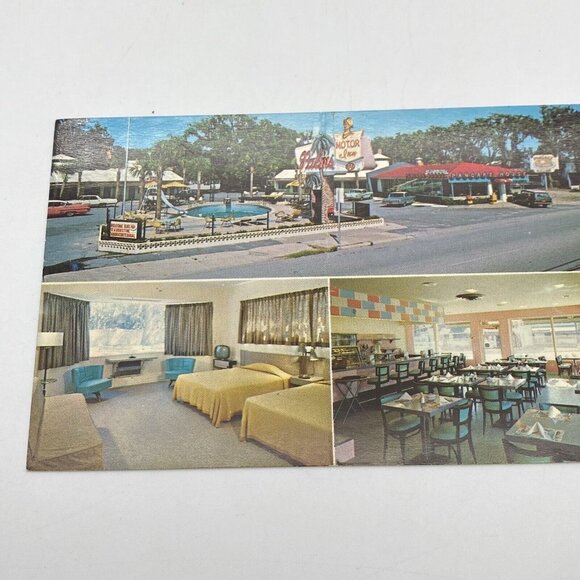 Vintage Palms Motor Inn Hotel FL ￼ Postcard St Augustine Florida‎ Unposted 1960s - Picture 2 of 8